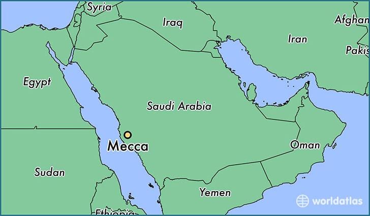 مکه در نقشه