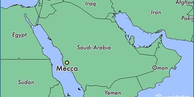 مکه در نقشه