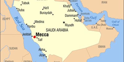 نقشه از هجرت جاده مکه